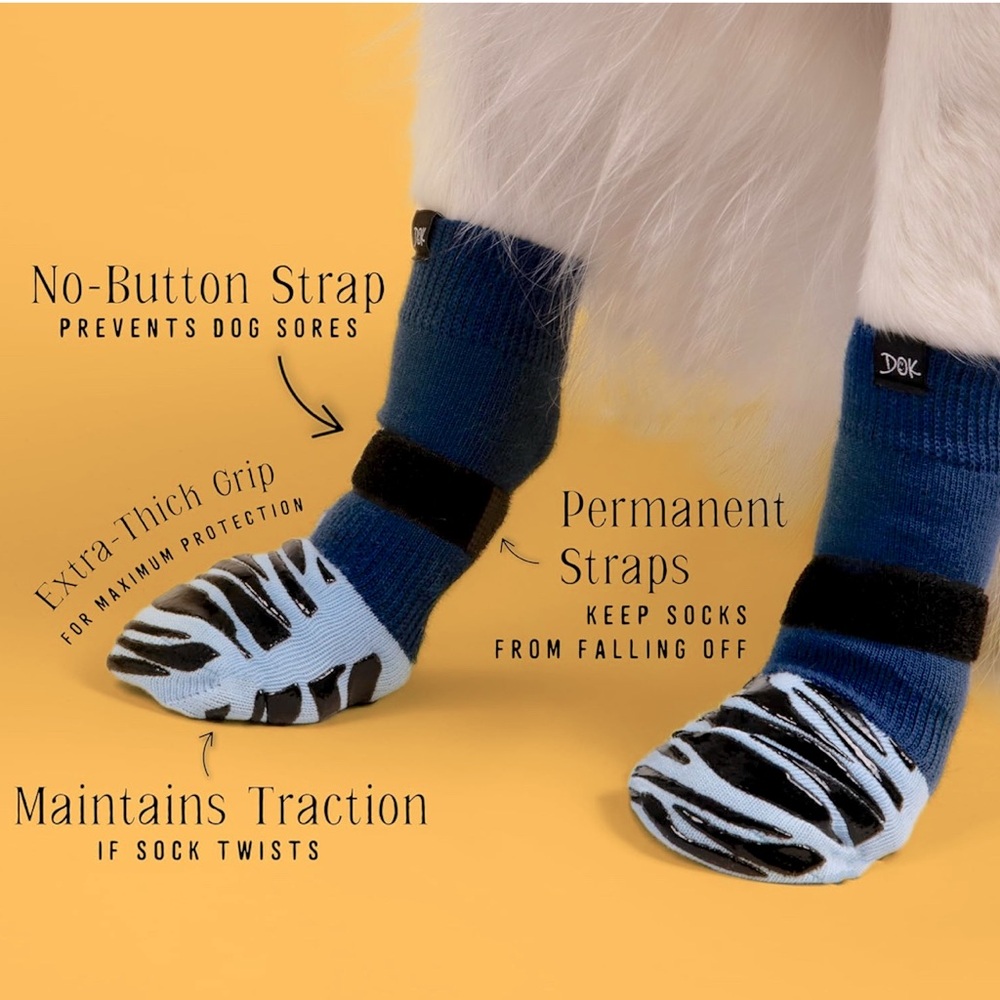 DOK TigerToes Premium Non-Slip Dog Socks